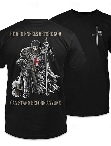  Herren Kreuz Buchstabendruck T Shirt T-Shirt 100% Baumwolle Kurzarm Grafik Hemd Schwarz Bequemes T-Shirt Straße Sport im Freien Modedesigner-Kleidung