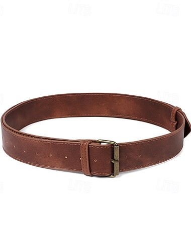  Herren Gürtel Hüftgurt Schwarz Braun PU Retro Einstellbar Glatt Outdoor Täglich