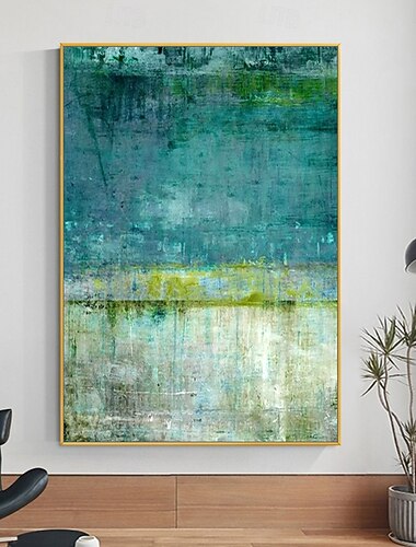  Mintura handgefertigte grüne abstrakte Ölgemälde auf Leinwand, moderne Wandkunst, Raumdekoration, Bild für die Inneneinrichtung, gerolltes, rahmenloses, ungedehntes Gemälde