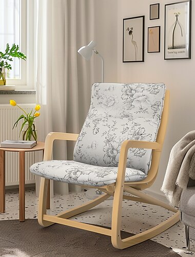  Stuhlkissenbezug 100% Baumwolle ohne Kissen Blumensteppbezüge