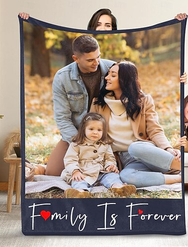  Massgeschneiderte Decke personalisierte Geschenke Familie ist für immer die ultimative Komfortdecke für geschätzte Momente
