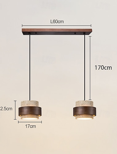  led hanglamp warm wit 1/2/3/4-lichts postmodernisme creatief hout steen slaapkamer nachtkastje licht e27 restaurant tv achtergrond muur hanglamp armaturen 85-265v