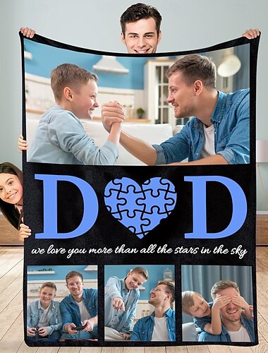  Προσαρμοσμένη Κουβέρτα Προσωποποιημένα Δώρα Αγκαλιά Θερμή Μπαμπά Οι Απόλυτη Κουβέρτα για Άνετες Στιγμές με τον Ήρωά σας