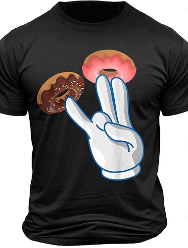  Herren Lustig T Shirt T-Shirt 100% Baumwolle Kurzarm Grafik Hemd Schwarz Dunkelblau Leicht Blau Bequemes T-Shirt Straße Sport im Freien Modedesigner-Kleidung