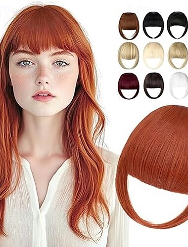  Stirn-Pony Glatt Synthetische Haare Damen