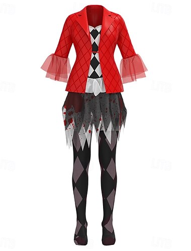  Clownsmaske Joker: Folie à Deux Harley Quinn Rock Outfits Strümpfe / Strumpfhosen Cosplay Film Cosplay for Damen Erwachsene Karneval Leistung Party