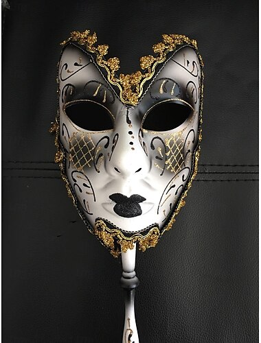  Karnevalsmaske Maske Venezianische Maske Maske am Stiel Erwachsene Unisex Party-Abendgarderobe Maskerade Abiball Halloween Karneval Einfaches Karnevalskostüm