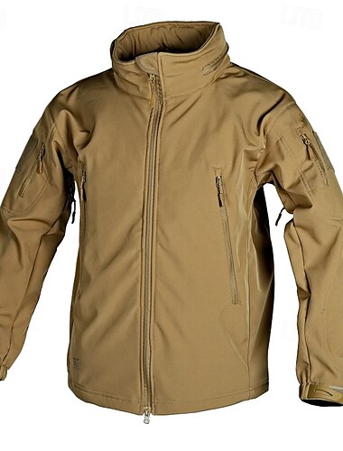  Herren Militärische taktische Jacke Kampfjacke Wanderjacke Winter Draussen Patchwork warm Wasserdicht Windundurchlässig Jacke Klettern Camping / Wandern / Höhlenforschung Reisen CP Farbe Schwarz