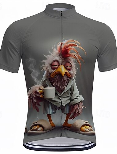  Hombre Maillot de Ciclismo Manga Corta Bicicleta Camiseta con 3 bolsillos traseros MTB Bicicleta Montaña Ciclismo Carretera Secado rápido Cremallera delantera Capilaridad Gris oscuro Gris oscuro