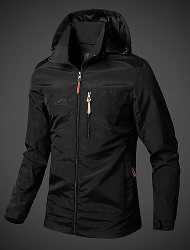  Men's Hiking Jacket Outdoor Windproof Water Resistant Lightweight Jacket Windbreaker Jacket Traveling Black Army Green Dark Blue Grey