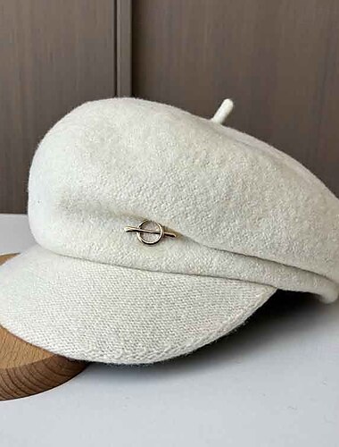  Klobouky Polyester Kbelík 30. léta Se širší krempou Valentýn Ležérní Dovolená Čajový dýchánek Dámský den Elegantní Jednoduchý retro S Čistá Barva Barevně dělené Přílba Pokrývky Hlavy