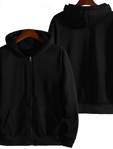  Per uomo Unisex Maglia Felpa con cappuccio a zip intera Felpa con cappuccio e zip Felpa con cappuccio in pile Nero Rosa Cachi Grigio Con Cappuccio Semplice Con zip Patchwork Sport & Outdoor