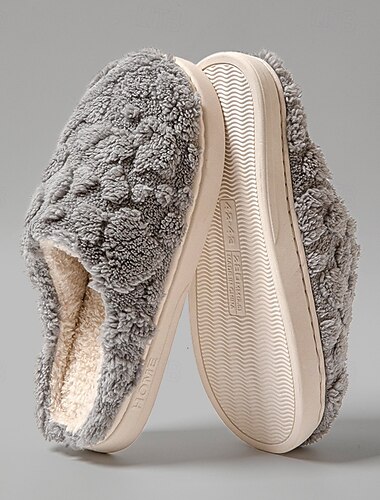  Haushaltspantoffeln aus Baumwolle für Damen&amp;Dicke Sohle, warme Winterpantoffeln für Männer mit rutschfestem Design, süße Paarpantoffeln für Komfort