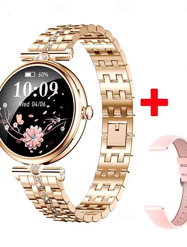  696 AK73 Smartwatch 1.28 Zoll Smart-Armband Bluetooth Schrittzähler Anruferinnerung Schlaf-Tracker Kompatibel mit Android iOS Damen Freisprechanlage Nachrichterinnerung IPX-0 40mm Uhrengehäuse