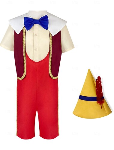  pinocchio Cosplay Cosplay-kostym Temafestdräkt Cosplay Film-cosplay for Pojkar Flickor Barn Karnival Maskerad Fest / afton