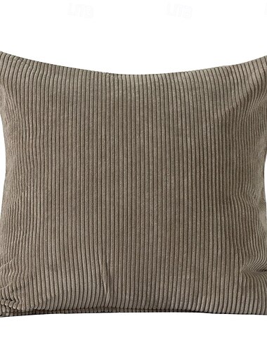  dicker dekorativer Kissenbezug aus Cord, 1 Stück, einfarbig, weicher quadratischer Kissenbezug für Schlafzimmer, Wohnzimmer, Sofa, Couch, Stuhl, rosa, Salbei, grün, weiß, grau
