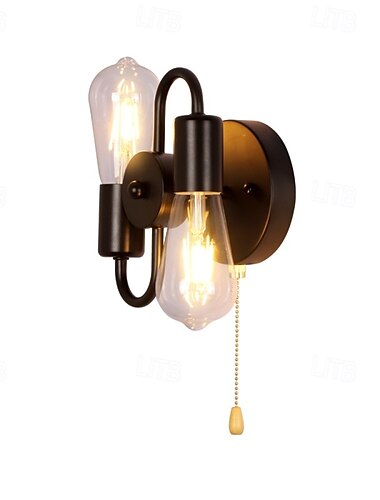  LED-Innenwandleuchte 2-flammig Industriemetall E26/E27 Wandleuchten Wandlampen Wandbeleuchtung für Schlafzimmer Badezimmer Küche Veranda 110-240V