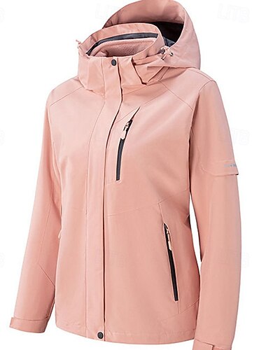  Damen Fleecejacke für Wanderer Vlies Winter Draussen Wasserdicht Windundurchlässig Warm Weich Vliesjacken Voller Reißverschluss Camping / Wandern / Höhlenforschung Reisen Wintersport Schwarz Rosa Rot