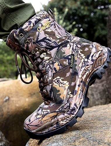  bottes de randonnée d'extérieur camouflage pour hommes - imperméables, durables et légères avec semelle antidérapante pour la chasse et le trekking