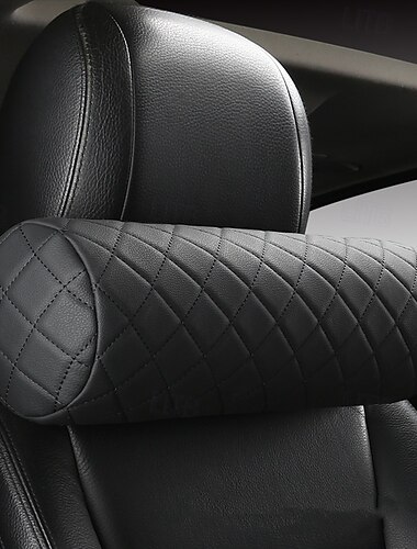  Almohada para el cuello del asiento del automóvil Cojín de espuma viscoelástica para el automóvil Funda transpirable para reposacabezas del automóvil con correa ajustable