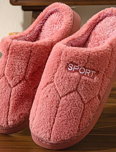  Cotton Slippers for Women and Men Autumn & Winter Plush Indoor Slippers Warm, Non-Slip, Thick Bottom House Shoes for Couples