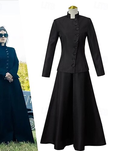 Beetlejuice Horror Movie Ghost Bride Lydia Deetz Skirt Outfits Adults' Women's Cosplay Costume Party / Evening Masquerade Easy Carnival Costume
