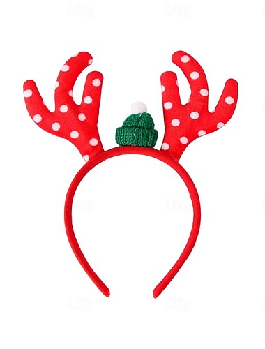  jule pannebånd, søt julehode boppers festhatter julereinsdyrkostyme pannebånd til julefest, tilbehør til julefest, årlig ferie, fotoboks