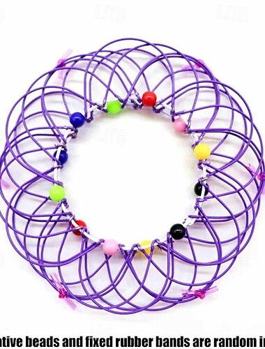  mandala dekompresjon blomsterkurv  & sanseleker i stålring - lindrer stress og angst for barn og voksne - perfekt halloween- og julegave for fidgeters, autister og adhd-individer