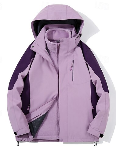 Herren Fleecejacke für Wanderer Winter Draussen Wasserdicht Warm Weich Komfortabel Vliesjacken Voller Reißverschluss Camping / Wandern / Höhlenforschung Reisen Wintersport Schwarz Elfenbein Rosa Blau