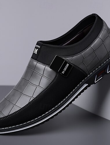 Slipper für Herren aus Kunstleder mit Krokodilmuster – stilvolle Freizeitschuhe mit bequemer Sohle für den Alltag