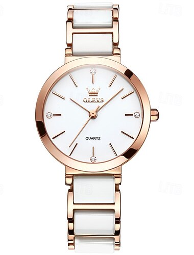  Nouvelle marque Olevs mode tendance bracelet en céramique cadeau de la fête des mères pour montres pour femmes simple étanche vie voyage loisir sports diamants montre