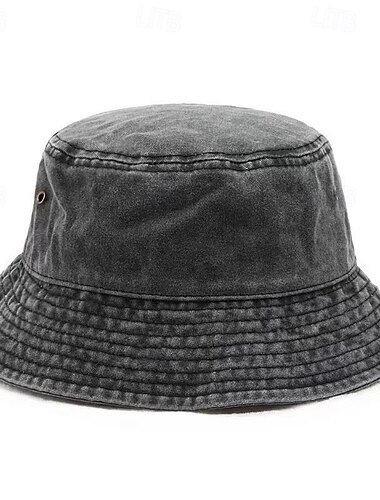  Per uomo Cappelli da pescatore Cappello da sole Nero Blu marino 100% cotone Di tendenza Informale Strada Giornaliero Appuntamento Liscio Crema solare Traspirante