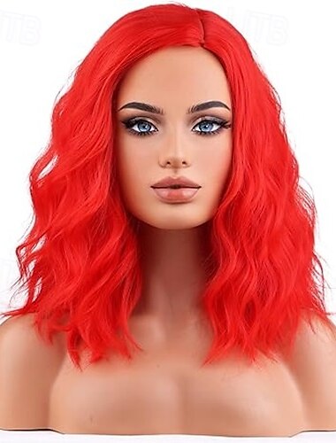  Frauen Mädchen kurze lockige Bob gewellte Perücke Körperwelle Halloween Cosplay tägliche Party Perücken