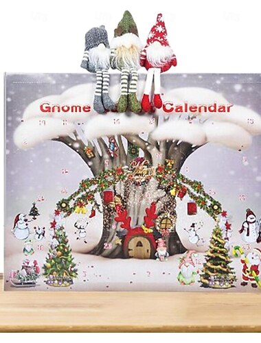  Karácsonyi Gnome Adventi Naptár 2025 XMas Ajándék Gnome Plüss Játékkal 2025 Gnome Visszaszámláló Naptár Karácsonyi Ünnepi Dekor Gnome (3 db Gnome Baba + 21 db Mini Figura dobozonként)
