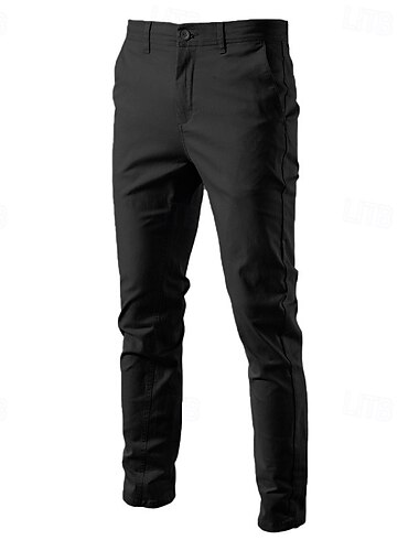  Herren Hose Hosen Chinesisch Chino Freizeithose Knopf Tasche Glatt Komfort Formal Party Arbeit Modisch Klassicher Stil Armeegrün Schwarz Mikro-elastisch