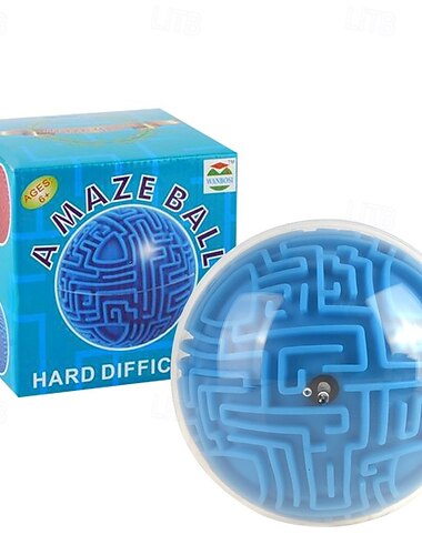  عبوة واحدة من كرات متاهة ثلاثية الأبعاد - لعبة تحدي للدماغ للمراهقين والبالغين متاهة صعبة مع كرات فولاذية صغيرة لتطوير التفكير النقدي والمهارات الحركية هدية عيد الميلاد