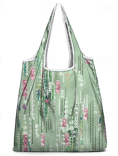  Damen-Tragetasche im Bohemian-Blumenmuster, wiederverwendbare, faltbare Einkaufstasche mit farbenfrohem Mandala-Design, perfekt für den Strand, den Lebensmitteleinkauf und den täglichen Gebrauch