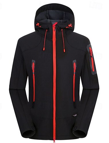  Herren Fleecejacke für Wanderer Winter Draussen warm Fleece-Futter Wasserdicht Warm Vliesjacken Voller Reißverschluss Klettern Camping / Wandern / Höhlenforschung Reisen Schwarz Marinenblau