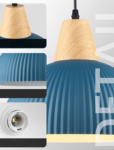  LED závěsné svítidlo 30cm 1světelné moderní průmyslové nastavitelné kovové stropní závěsné osvětlení s kopulí modré kovové stínidlo e26/e27 farmářské minimalistické svítidlo pro kuchyňský ostrůvek