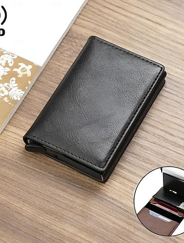  anti rfid blocking protected id kreditní banka držák na kartu peněženka luxusní značka pánská magická kůže slim mini malé peníze peněženky pouzdro