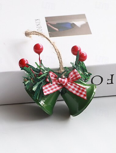  4 pezzi campanelli di Natale albero tintinnio pendente appeso natale capodanno 2024 decorazione ornamento