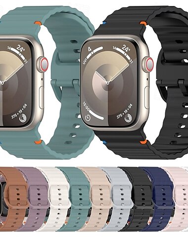 عصابة الرياضة متوافق مع Apple Watchband 38 مم 40 مم 41 مم 42 مم 44 مم 45 مم 49 مم مطاط قابل للتعديل سيليكون استبدال حزام الساعة إلى iwatch Ultra 2 Series 9 8 7 SE 6 5 4 3 2 1