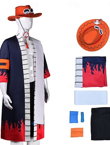  One Piece Portgas · D · Ace Anime Στολές Ηρώων Κοστούμια Cosplay Απόκριες Μασκάρεμα Στολές Για Ανδρικά Ενηλίκων