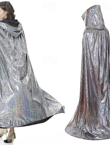  Walpurgis éjszaka csuklyás köpeny boszorkány Varázsló Viking Középkori Felnőttek Férfi Női Álarcos mulatság Teljesítmény Kiöltözik