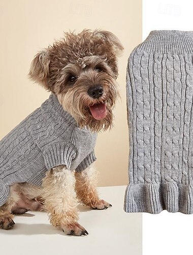  Chien Chat Pull Robe Cavalier Mode Hiver Chaud Mode Confortable Extérieur Quotidien Tenue d'intérieur Vêtements pour chiens for Small Moyen