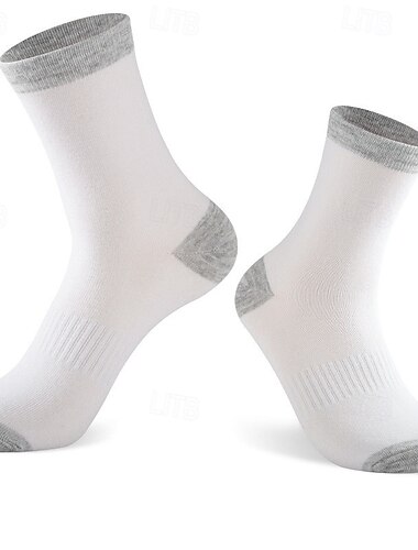  Herren Socken Fahrradsocken Sportsocken Campen und Wandern Übung im Freien Radsport / Fahhrad Fahhrad / Radsport warm halten Atmungsaktiv Antirutsch 2 Stück Winter Patchwork Baumwolle Schwarz Wei