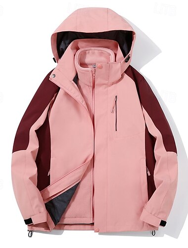  Herren Fleecejacke für Wanderer Winter Draussen Wasserdicht Warm Weich Komfortabel Vliesjacken Voller Reißverschluss Camping / Wandern / Höhlenforschung Reisen Wintersport Schwarz Elfenbein Rosa Blau