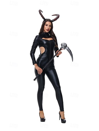  Teufel Walpurgisnacht Cosplay Kostüm Partykostüm Maskerade Erwachsene Damen Outfits Cosplay Leistung Party Halloween Maskerade Einfaches Karnevalskostüm