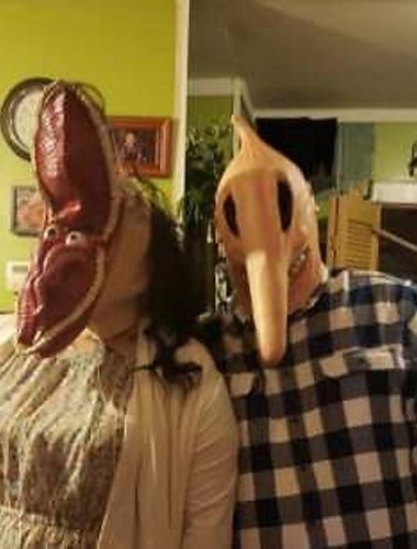  Bárbara Adam Maitland Dia das Bruxas Máscara Cabeça cheia Suco de besouro Traje Assustador Adulto Dia Das Bruxas Carnaval Espetáculo Fantasias fáceis de Halloween Vestir-se