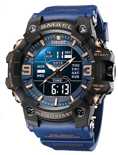  Smael Herren Quarzuhr minimalistisch Sport Casual Business leuchtender Wecker wasserdichte Dekoration Silikonuhr